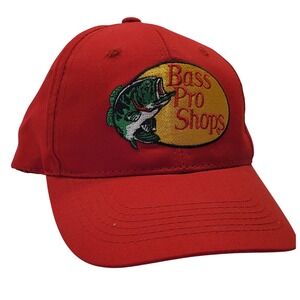 Bass Pro Shops Red Snapback Hat Club Launch 2018 Fishing Baseball Cap Mens OSFM